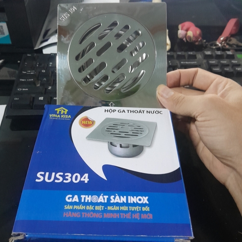MH Vina - Thoát sàn ngăn mùi 75 - 90 inox ( vuông 12x12 )
