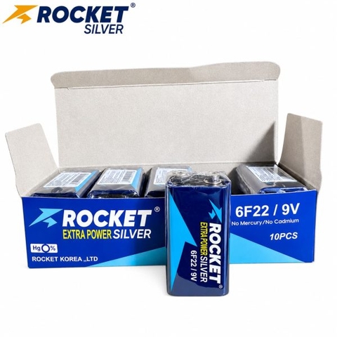 Rockcell silver 6F22 - Vỉ 1 viên pin 9V