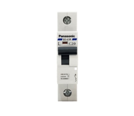 Panasonic 25A 1P -  Át tép cài 1 cực, Aptomat 25A 1P/1M  C25 ( BBD 1251 CNV )