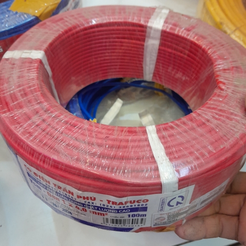 Trần Phú 1x4.0 đỏ - Dây điện đơn mềm ( trafuco )