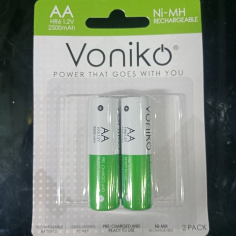 Voniko AA HR6 (2500mAh) - Vi 2 viên pin sạc AA Ni-MH
