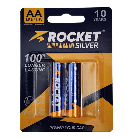 Rocket Silver Alkaline LR6/2B - Vỉ 2 viên pin AA