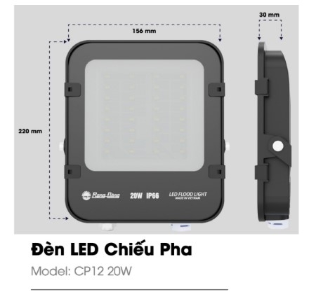Rạng Đông CP12 20W - Đèn led chiếu pha
