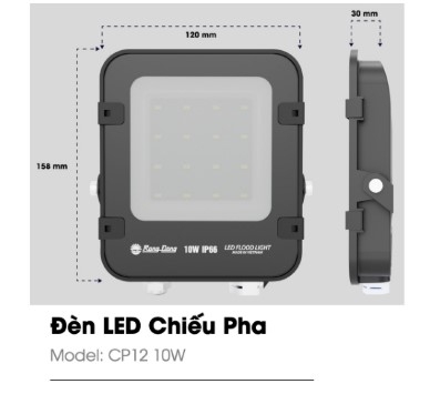 Rạng Đông CP12 10W - Đèn led chiếu pha
