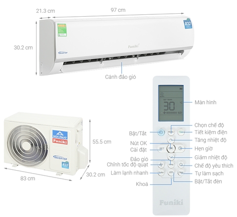 Funiki Inverter HIC18TMU - Điều hòa 1 chiều 18.000Btu/2HP