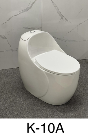 Prince K10A - Bệt, bồn cầu trứng trắng liền khối