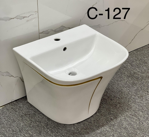 Prince C127 - Chậu lavabo liền chân ( 45x50x40 )