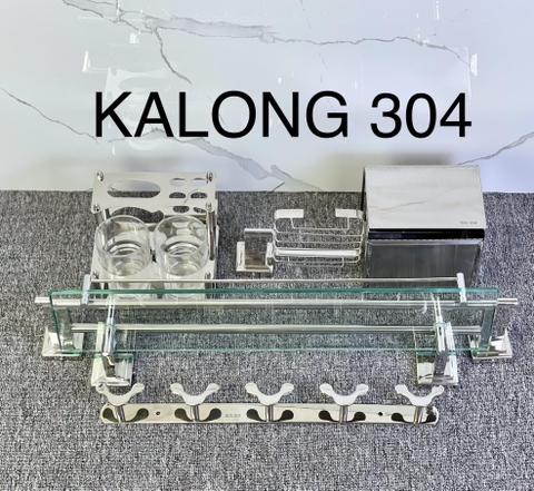 KALONG 304 - Bộ phụ kiện phòng tắm 6 món inox