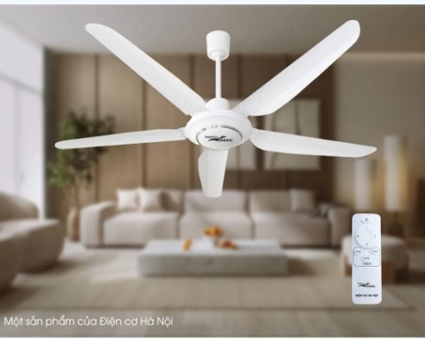 HME CF565D - Quạt trần 5 cánh nhôm trắng điều khiển ( Điện cơ Hà Nội )