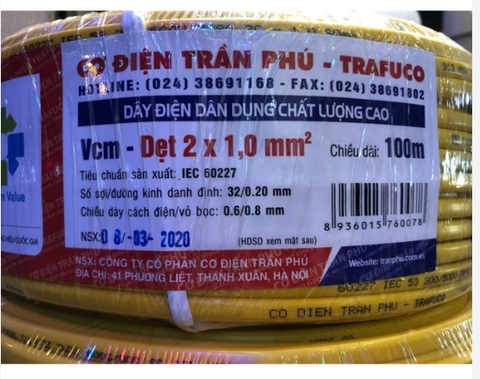 Trần Phú 2x1.0 - Dây điện đôi dẹt ( trafuco )