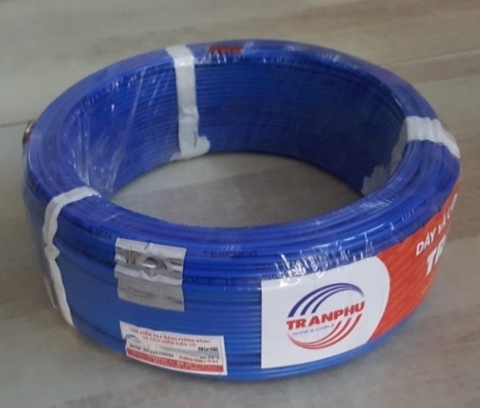 Trần Phú 1x1.5 xanh - Dây điện đơn mềm  ( trafuco )