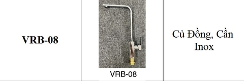 Prince VRB 08 - Vòi rửa bát inox củ đồng