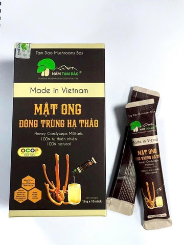 Mật Ong Đông Trùng Hạ Thảo Hộp 10 Gói - Phú Thọ