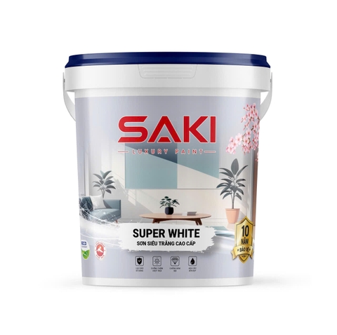 Sơn Siêu Trắng Cao Cấp SAKI Super White