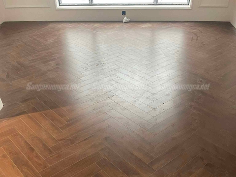 Sàn Gỗ Xương Cá Kampong XC91 Cốt Đen