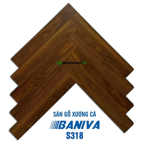 Sàn Gỗ Xương Cá Baniva S318