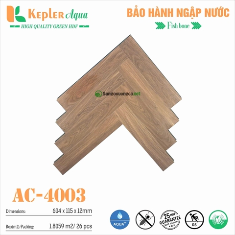 Sàn gỗ Xương cá Kepler Aqua AC4003