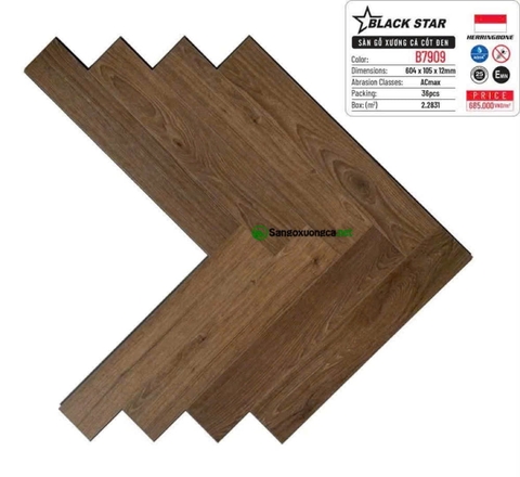 Sàn Gỗ Xương Cá Blackstar B7909