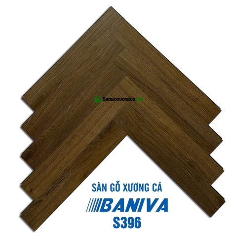 Sàn Gỗ Xương Cá Baniva S396