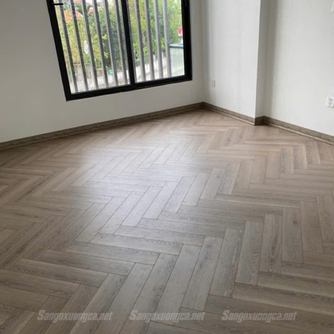 Sàn gỗ Xương cá Cốt đen Kepler Flooring Hà Nội