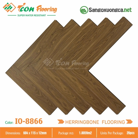 Sàn gỗ Xương cá Icon Flooring IO8866