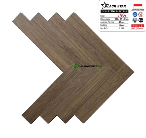 Sàn Gỗ Xương Cá Blackstar B7904