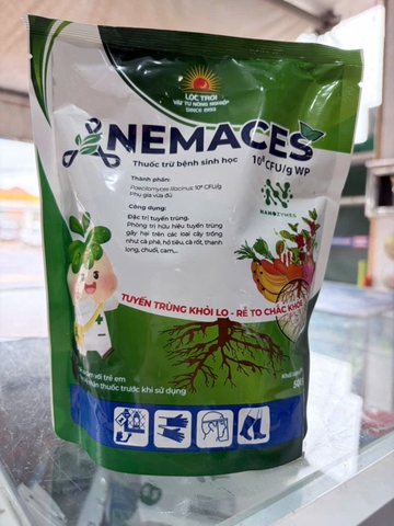 NEMACES 500g Lộc Trời – Thuốc Trừ Tuyến Trùng Sinh Học, Bảo Vệ Bộ Rễ
