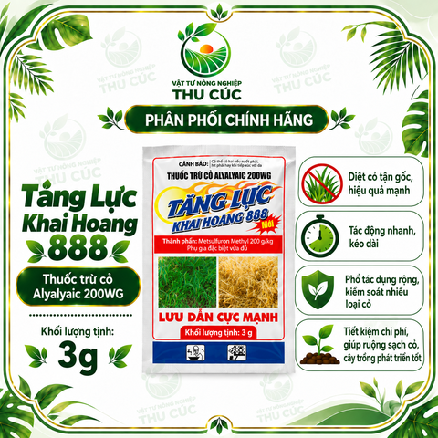 TĂNG LỰC KHAI HOANG 888 – ALYALYAIC 200WG 3G – TRỪ CỎ LÁ RỘNG, CỎ LÁC .