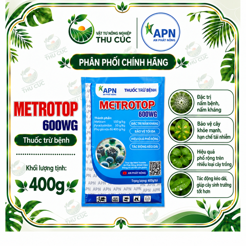 METROTOP 600WG – METIRAM + PYRACLOSTROBIN, QUẢN LÝ MỐC SƯƠNG TRÊN CÀ CHUA