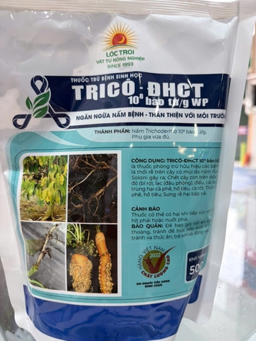 TRICO-ĐHCT 500g Lộc Trời – Nấm Trichoderma 10⁸ Bào Tử/g Hỗ Trợ Thối Rễ, Tuyến Trùng
