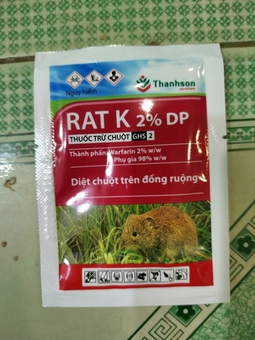RAT K 2% DP – THUỐC TRỪ CHUỘT WARFARIN 2% CHO ĐỒNG RUỘNG
