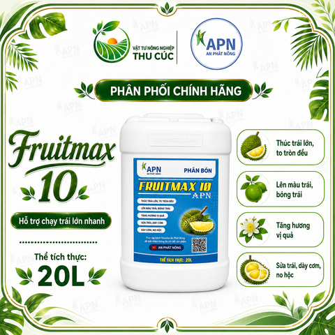 FRUITMAX 10 APN 20L – DƯỠNG TRÁI, LỚN NHANH, BÓNG TRÁI, TĂNG CHẤT LƯỢNG