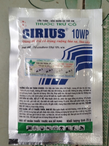 SIRIUS 10WP 25G – THUỐC TRỪ CỎ CHO LÚA SẠ VÀ LÚA CẤY