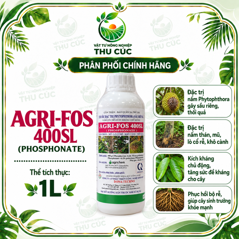 AGRI-FOS 400SL (PHOSPHONATE) – LƯU DẪN 2 CHIỀU, HỖ TRỢ QUẢN LÝ PHYTOPHTHORA TRÊN SẦU RIÊNG