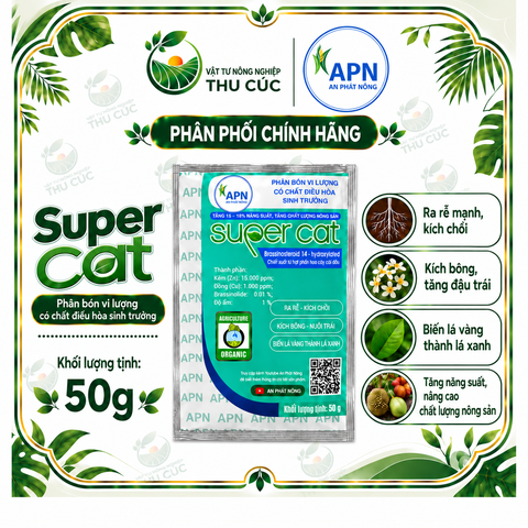 SUPER CAT APN 50G – BỔ SUNG VI LƯỢNG, HỖ TRỢ RA RỄ – BẬT CHỒI – RA HOA – NUÔI TRÁI