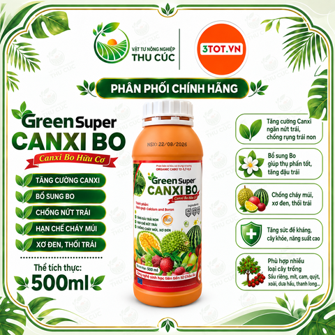 GREEN SUPER CANXI BO HỮU CƠ 500ML – CỨNG TRÁI, HẠN CHẾ RỤNG TRÁI NON