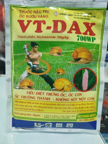 VT-DAX 700WP 35G – THUỐC TRỪ ỐC BƯƠU VÀNG HẠI LÚA