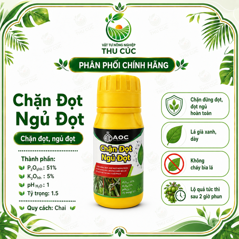 AOC Chặn Đọt Ngủ Đọt 250ml – Hỗ Trợ Hãm Đọt, Già Lá, Hạn Chế Rụng Trái