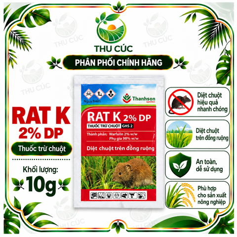 RAT K 2% DP – THUỐC TRỪ CHUỘT WARFARIN 2% CHO ĐỒNG RUỘNG
