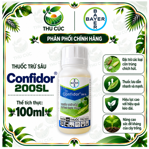 CONFIDOR 200 SL – Thuốc Trừ Sâu Bayer Hỗ Trợ Quản Lý Côn Trùng Chích Hút