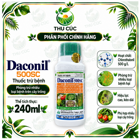Daconil 500SC – Thuốc trừ bệnh phổ rộng, hoạt chất Chlorothalonil 500 g/L