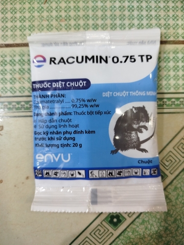 RACUMIN 0.75 TP – THUỐC DIỆT CHUỘT COUMATETRALYL 0,75%