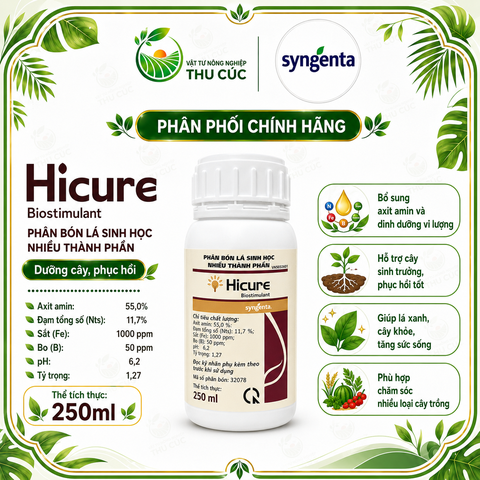 Hicure 250ml Syngenta – Amino Acid 55% Giúp Cây Phục Hồi, Chống Stress, Tăng Sinh Trưởng