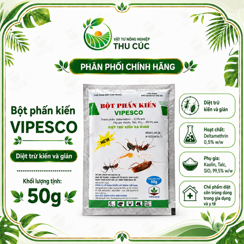 Bột Phấn Kiến VIPESCO 50g – Diệt Kiến, Gián Trong Nhà, Kho Bãi, Vườn Cây