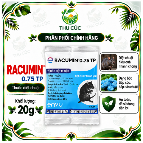 RACUMIN 0.75 TP – THUỐC DIỆT CHUỘT COUMATETRALYL 0,75%