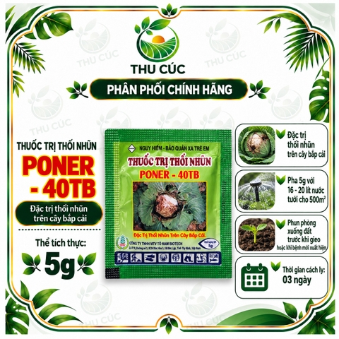 PONER 40TB – Thuốc Trừ Thối Nhũn Trên Bắp Cải