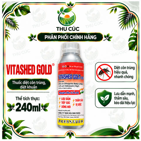 VITASHED GOLD 265EC – LƯU DẪN, TIẾP XÚC, XÔNG HƠI, HỖ TRỢ QUẢN LÝ NHIỀU LOÀI CÔN TRÙNG