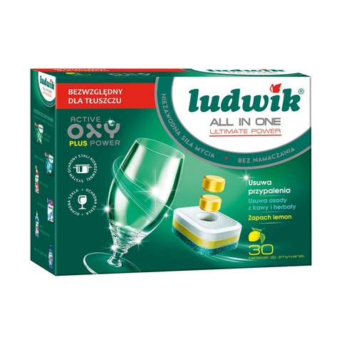 Chế phẩm làm sạch dùng cho máy rửa bát Ludwik - 30 Viên rửa bát