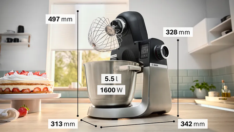 Máy chế biến thực phẩm Series 6 có cân 1600 W Bosch MUMS6ZS34