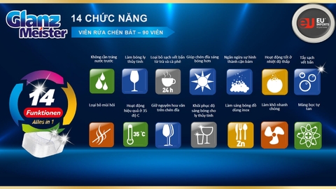 Viên rửa bát Glanz Meister – 90 viên